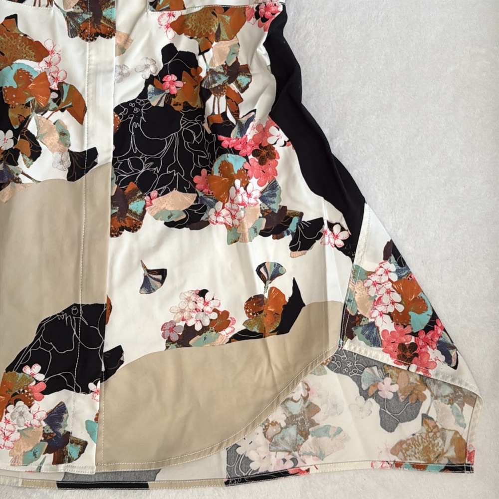 3.1 Phillip Lim x Target | Zip Front Woven Shirt Dress Paper Floral Print (M) - Picture 8 of 16